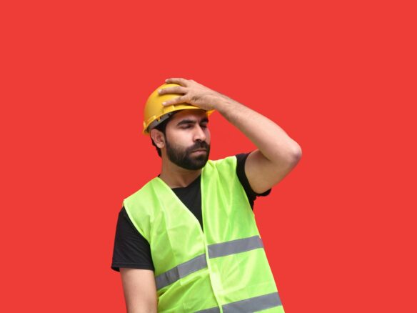 a person wearing a safety vest