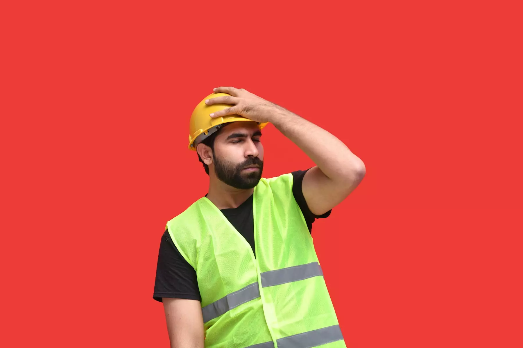 a person wearing a safety vest