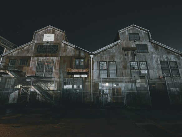two barnyard at night