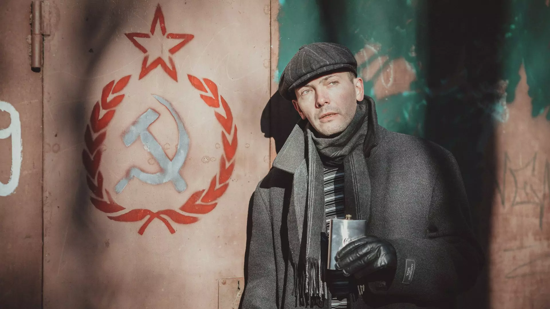 a man holding a camera