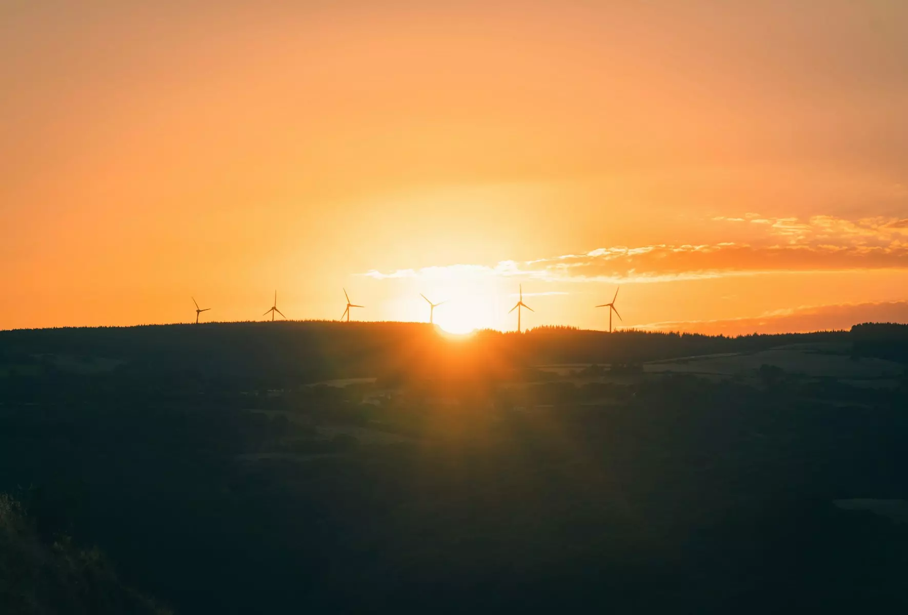 silhouette of mountain during sunset