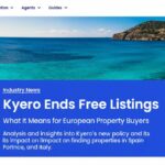 Kyero Ends Free Listings: What It Means for European Property Buyers