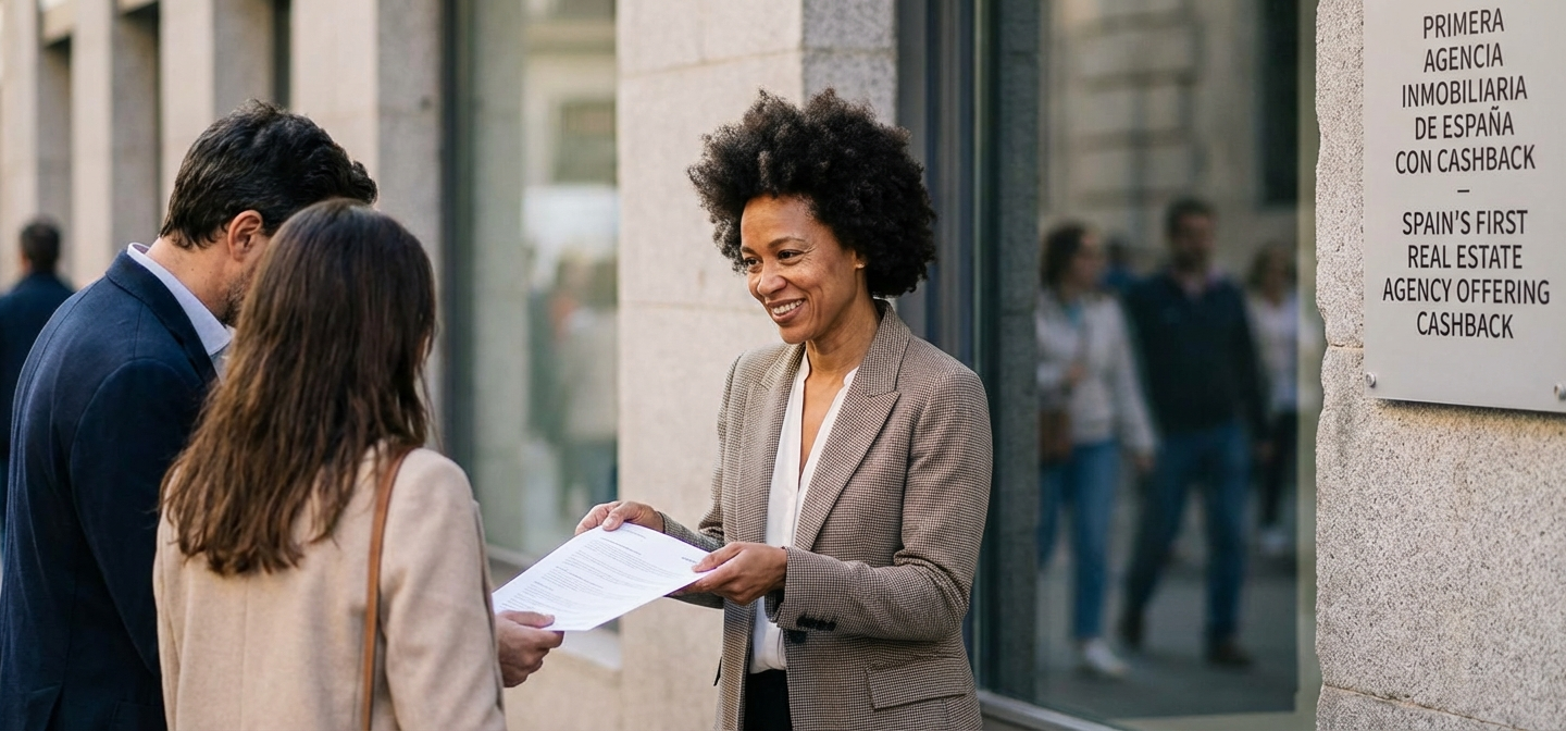 Real Estate Agent with Clients in Spain