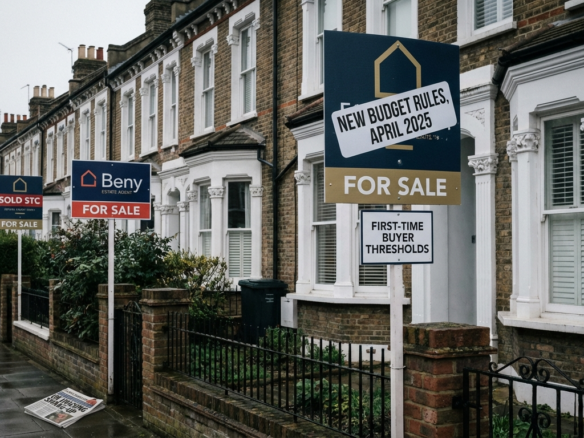UK Housing Market For Sale Signs