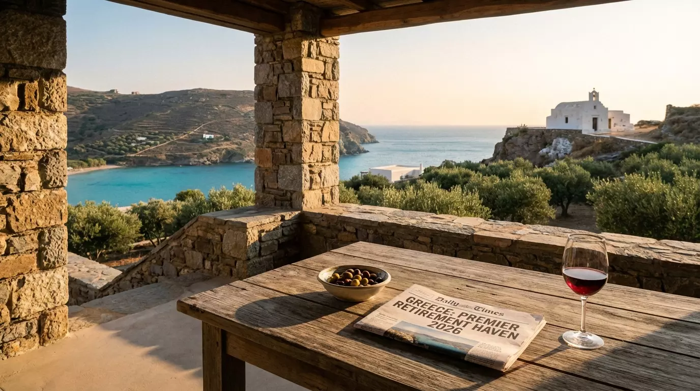 A Tranquil Evening on a Greek Island