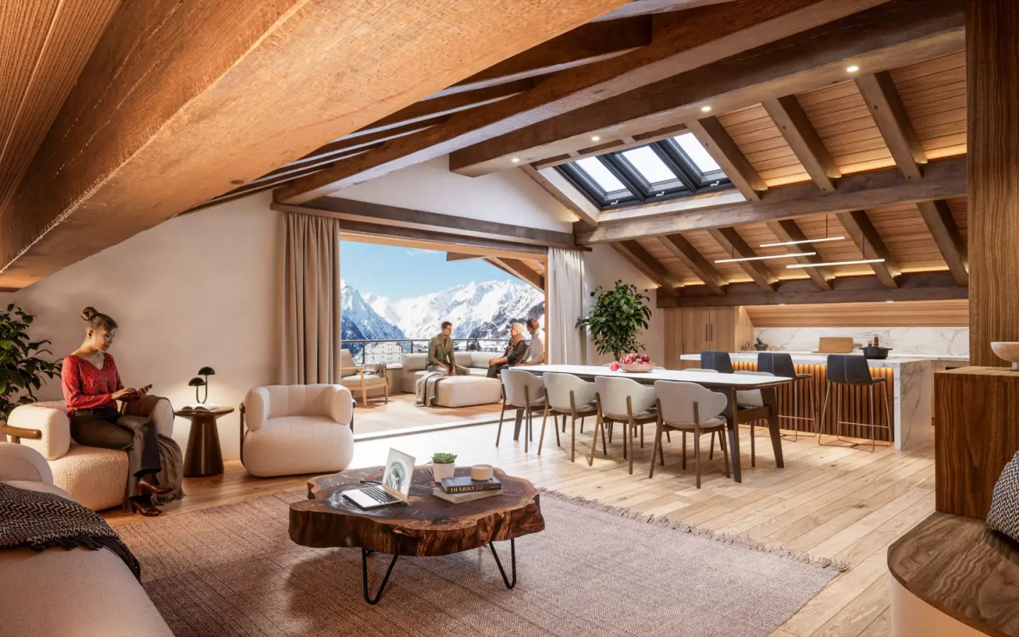 3 Bedroom Penthouse With Mountain View In Les Deux Alpes