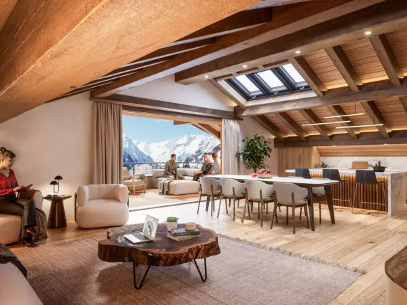 3 Bedroom Penthouse With Mountain View In Les Deux Alpes