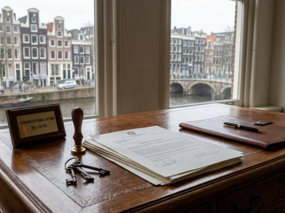 Notary's Desk Overlooking an Amsterdam Canal