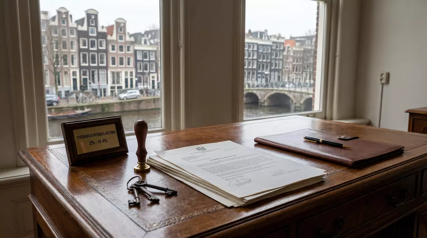 Notary's Desk Overlooking an Amsterdam Canal
