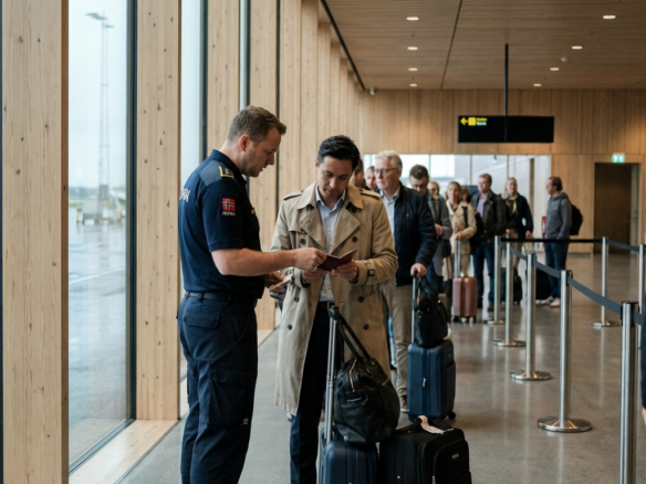 Passport Control at a Norwegian Airport