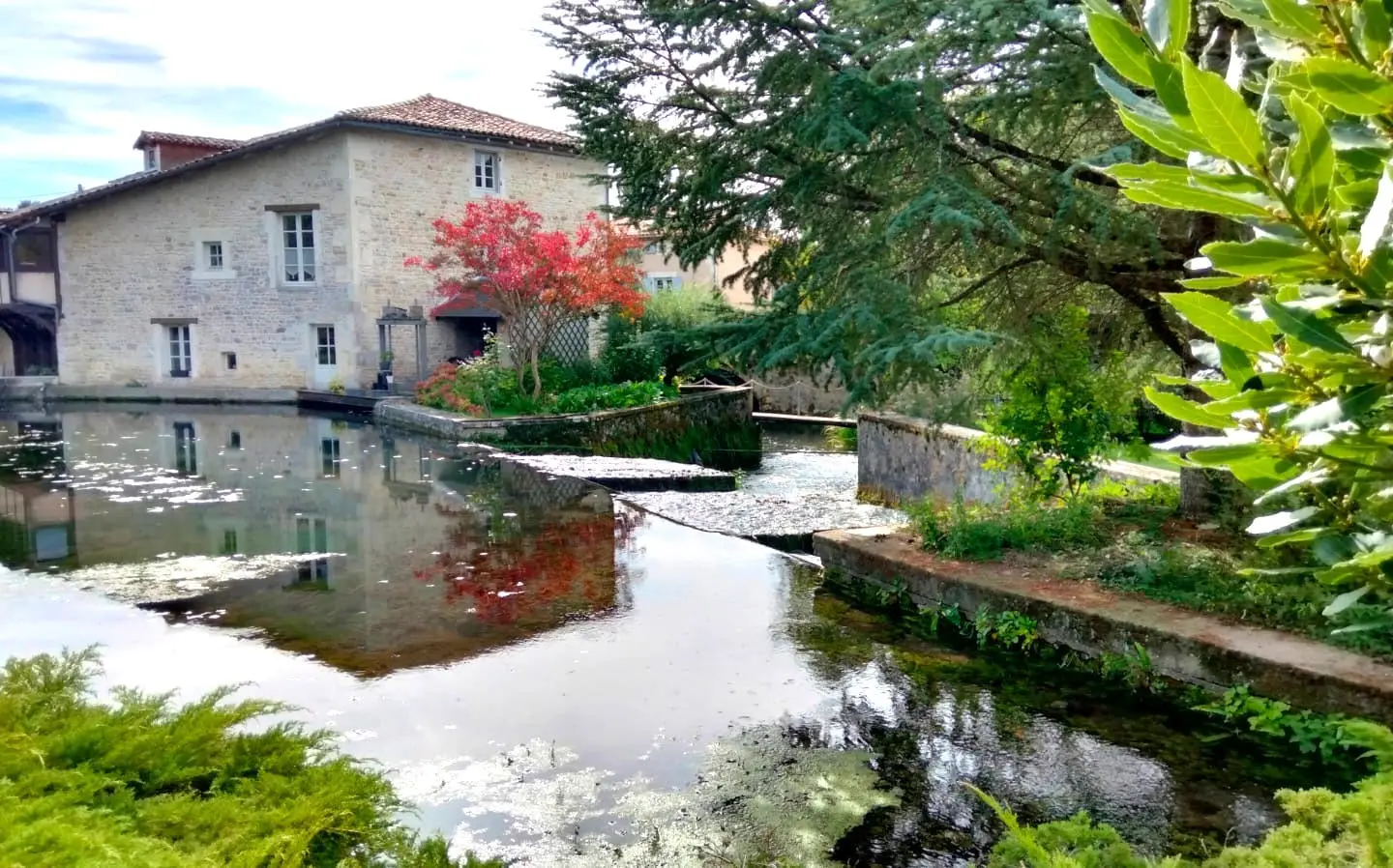 Stunning Historic Old Stone Mill, In The Heart Of A Village, Outbuildings, River Views – Lizant (vienne)