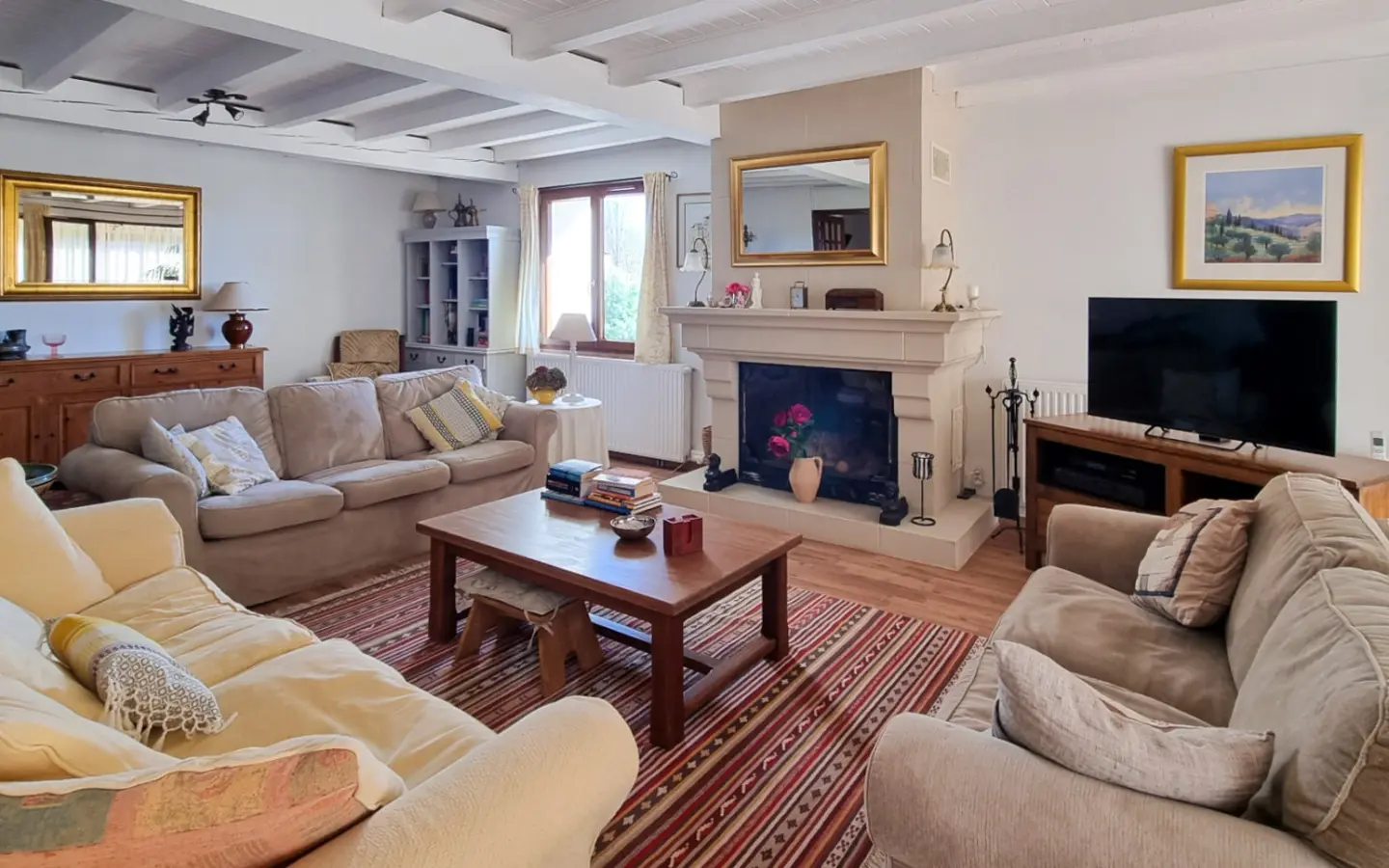 Charming Village Home With Large Gardens, Covered Pool, And Outbuildings