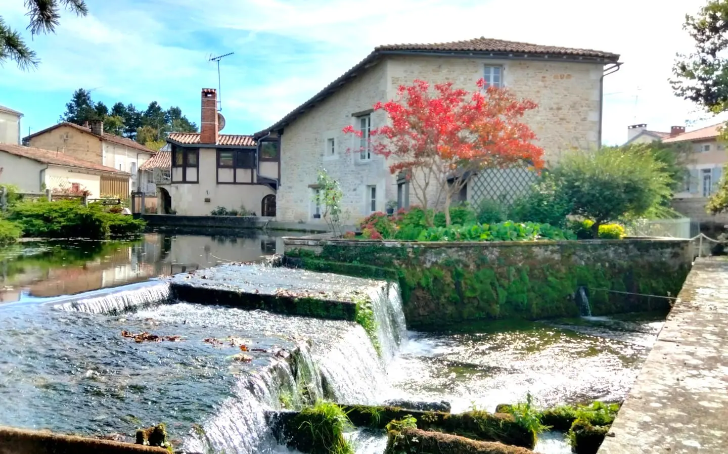 Stunning Historic Old Stone Mill, In The Heart Of A Village, Outbuildings, River Views – Lizant (vienne)