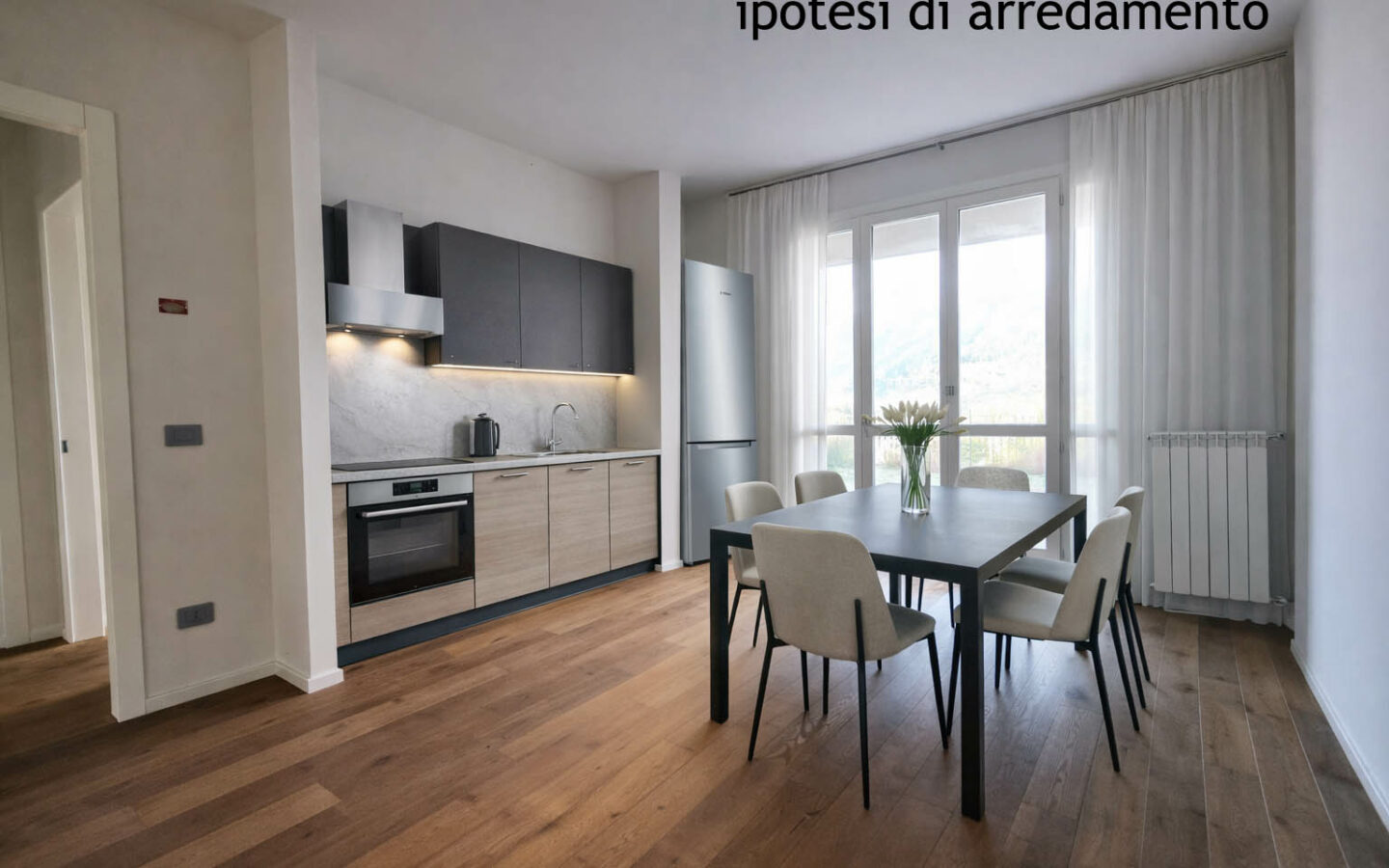 B66 Bilocale Nuovo Con Giardino Privato, Vista Mare E Piscina Condominiale. Compreso Box Auto