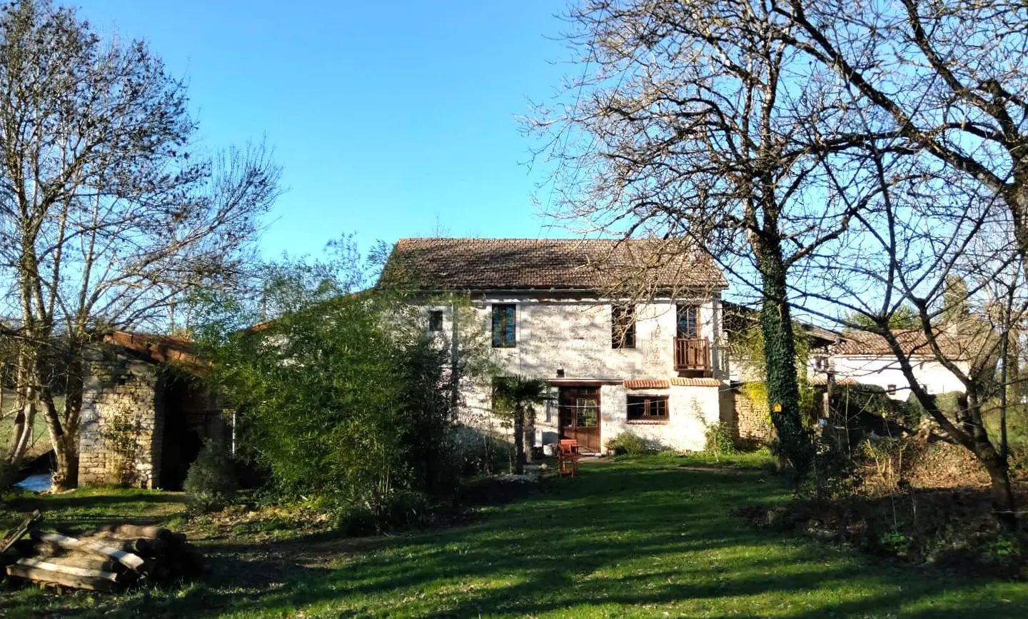 Lovely Golden Stone Picture Book Mill, Nr Ruffec, Charente 3 Bedrooms, 2 Bathrooms, Outbuildings, Views