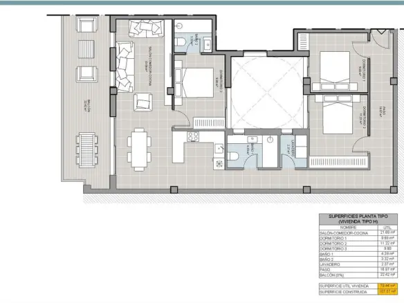 3-bedroom Penthouse In Torrevieja, Spain (107 M²)