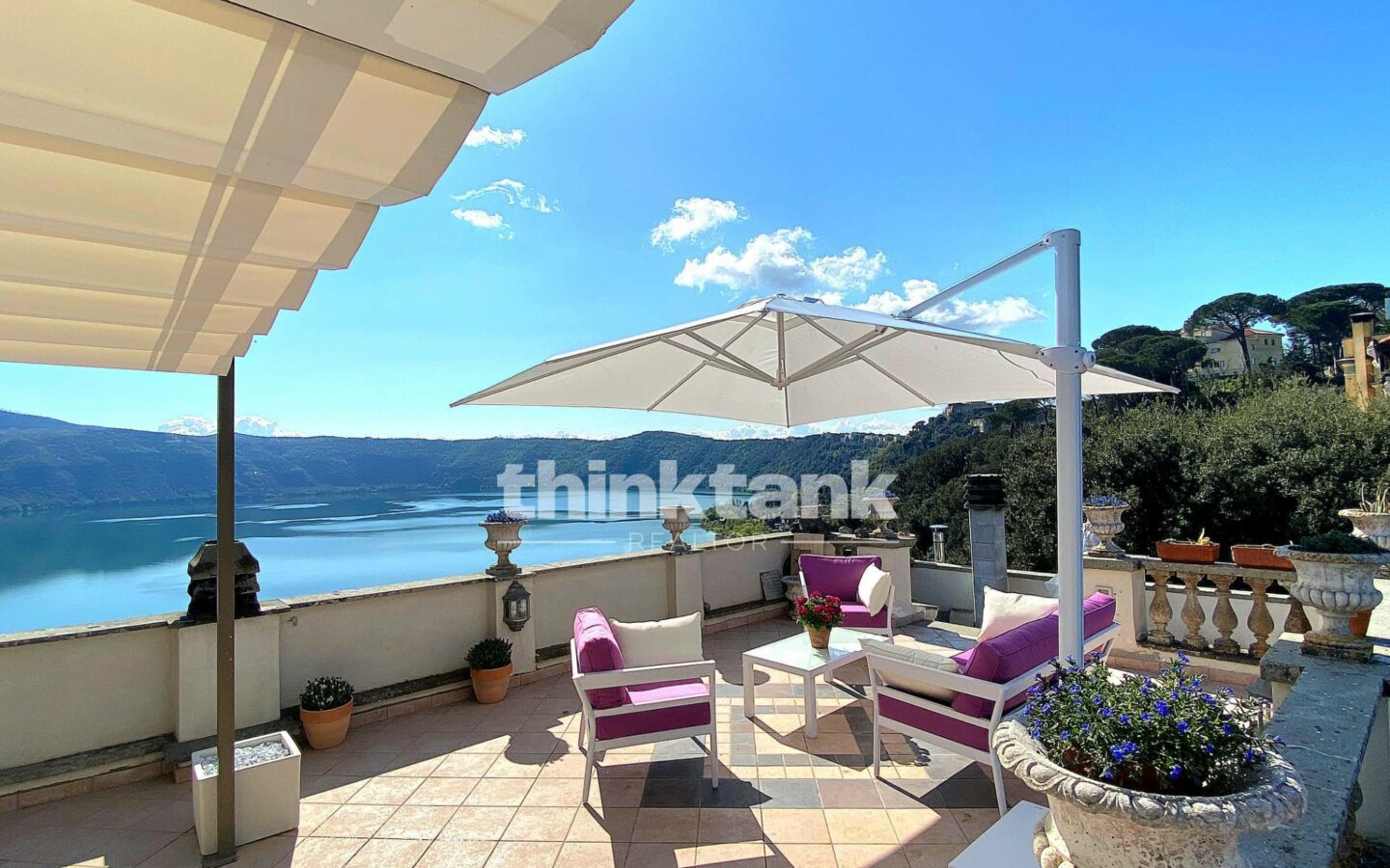 Luxury Apartment In Castel Gandolfo With Lake View, 130 Sq M Terrace, And Private Garden