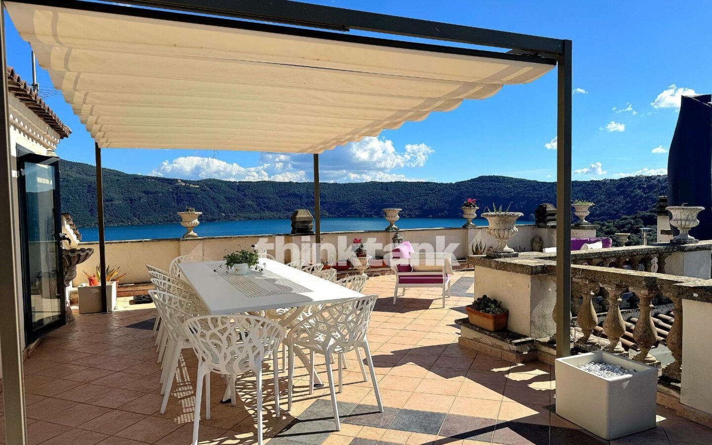 Luxury Apartment In Castel Gandolfo With Lake View, 130 Sq M Terrace, And Private Garden