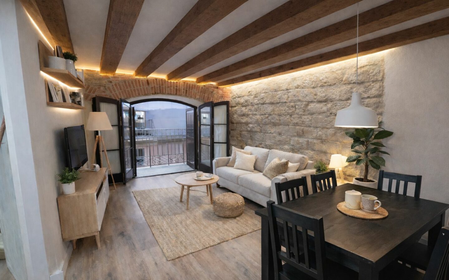 New Apartment In Gótico: 3 Bedrooms, 2 Full Bathrooms. Located On A Semi-pedestrian Street In The Center Of Gótico.