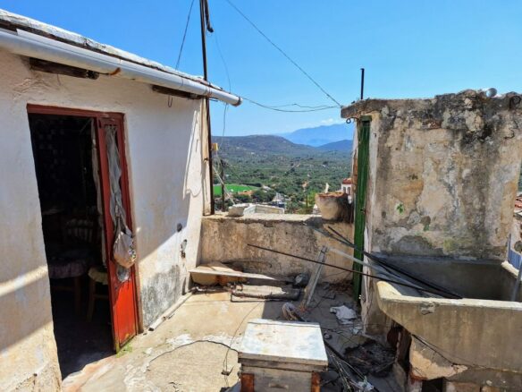 Rustic Corner Stone House For Renovation In Kritsa, Crete