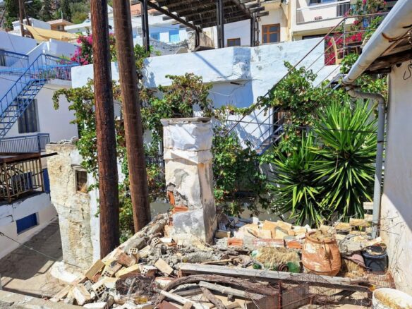 Rustic Corner Stone House For Renovation In Kritsa, Crete