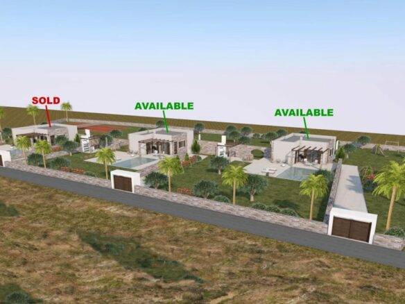 2 Unfinished Modern Bungalows With Pools, Close To Popular Beach