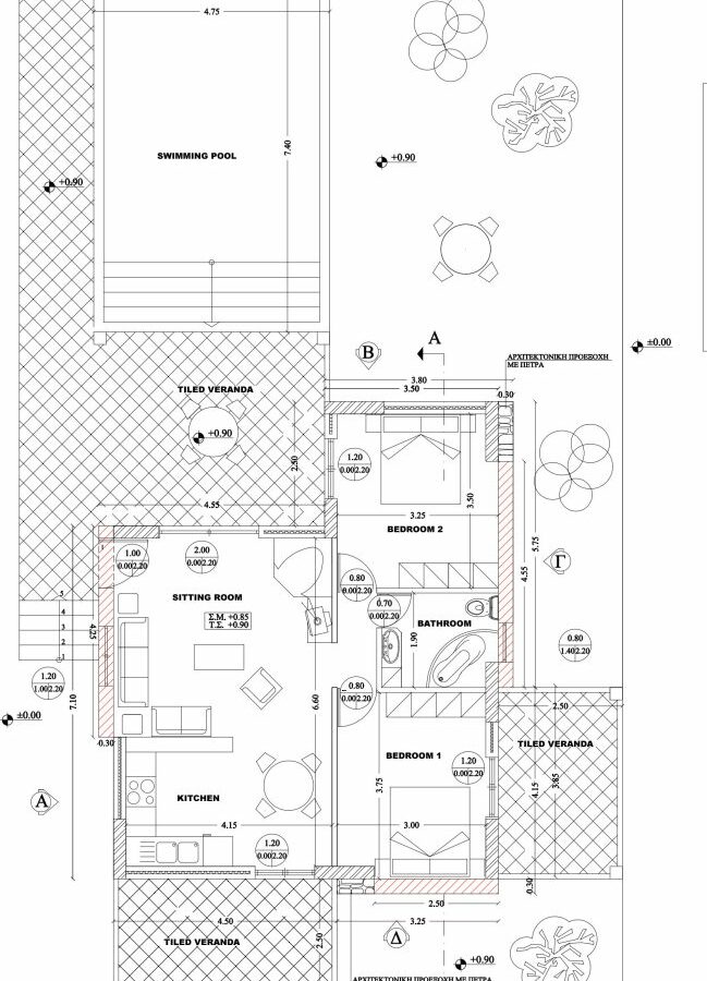 2 Unfinished Modern Bungalows With Pools, Close To Popular Beach