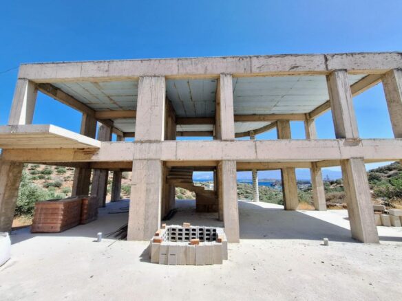 Unfinished 6-bedroom Villa With Pool And Panoramic Sea Views – Agios Nikolaos, Crete