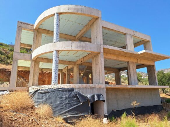 Unfinished 6-bedroom Villa With Pool And Panoramic Sea Views – Agios Nikolaos, Crete