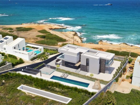 Ultra-modern Subterranean 5-bedroom Luxury Villa With Pool & Sea Views In Hersonissos, Crete