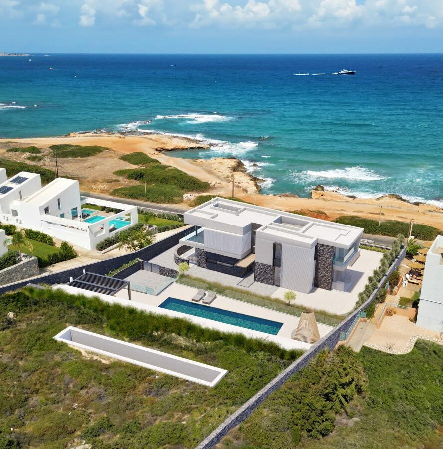Ultra-modern Subterranean 5-bedroom Luxury Villa With Pool & Sea Views In Hersonissos, Crete