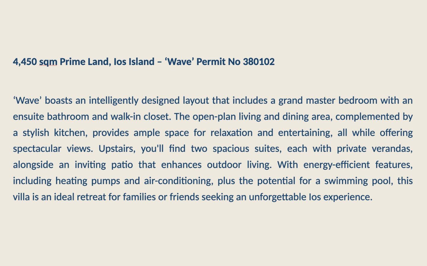 4.450 Sqm Prime Land, Ios Island Greece | Permit Secured | Build Your Cycladic Dream