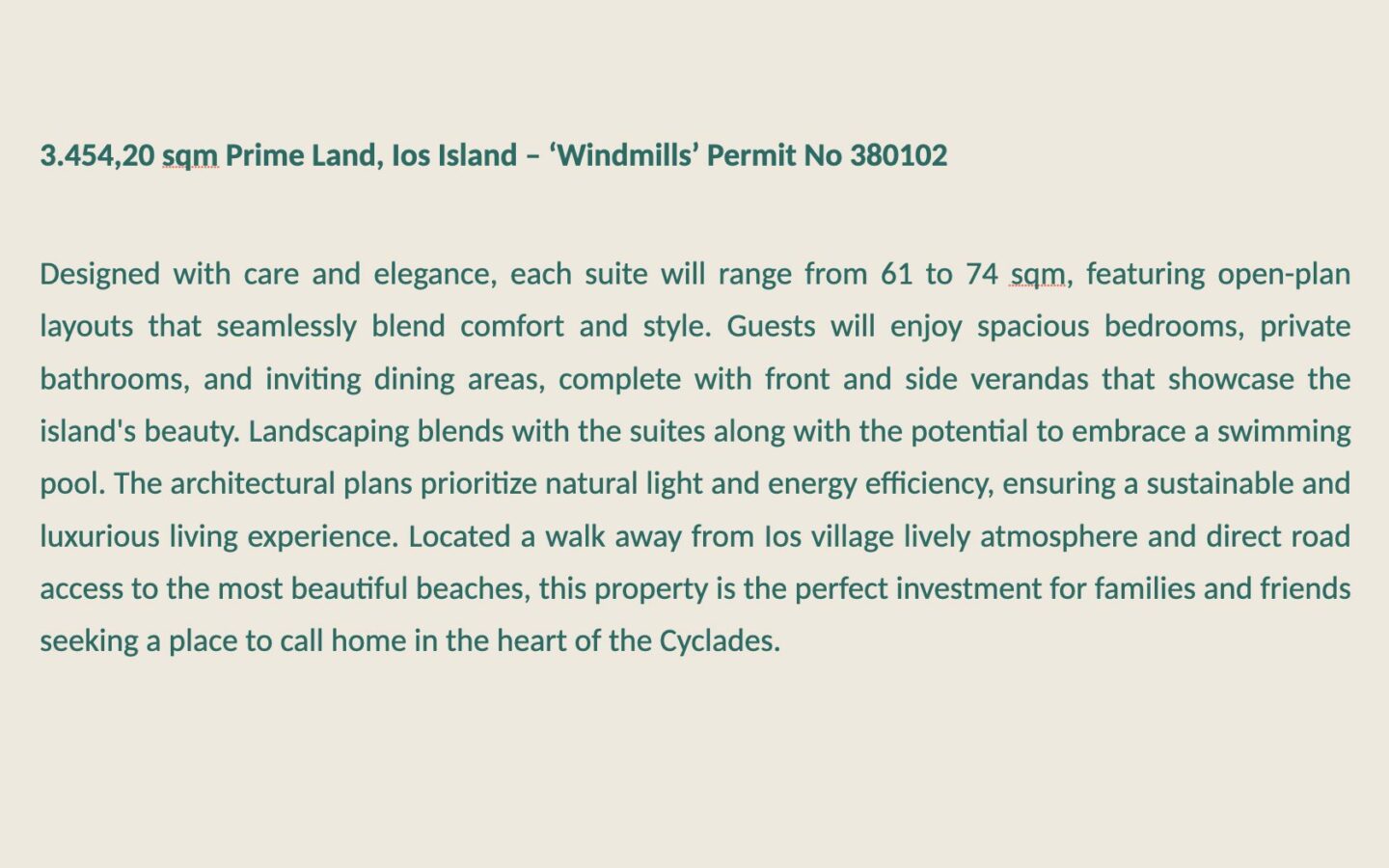 3.454 Sqm Prime Land, Ios Island Greece | Permit Secured | Build Your Cycladic Dream