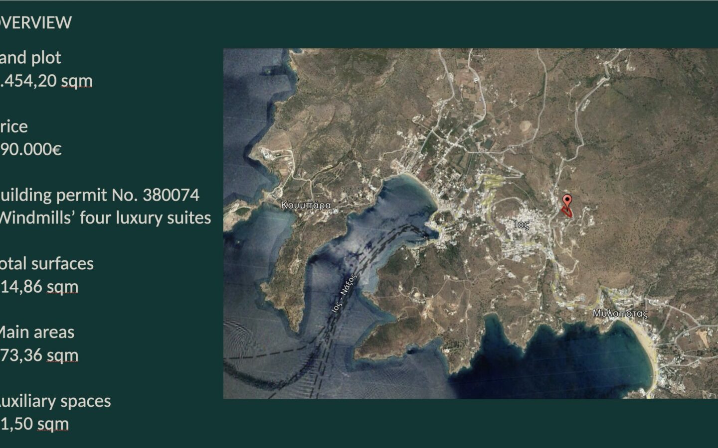 3.454 Sqm Prime Land, Ios Island Greece | Permit Secured | Build Your Cycladic Dream