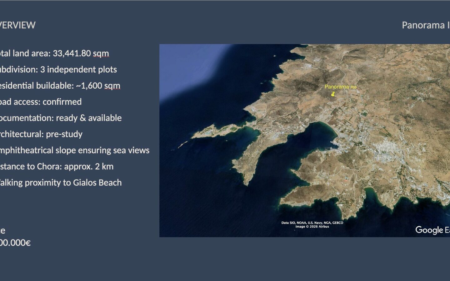 33.442 Sqm Prime Residential Development Land – Ios Island, Cyclades Greece