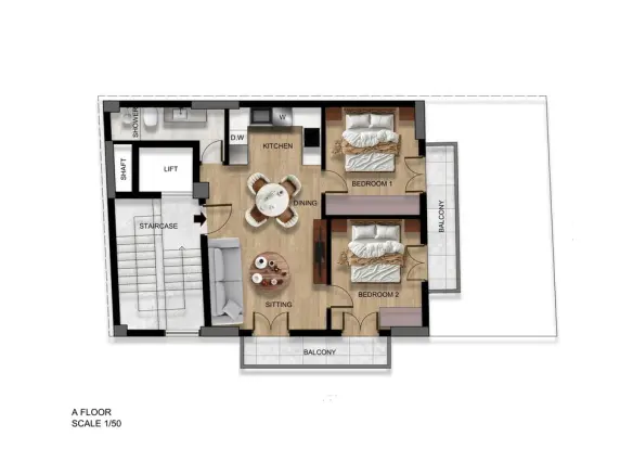Flat Of 58 M² In Athens