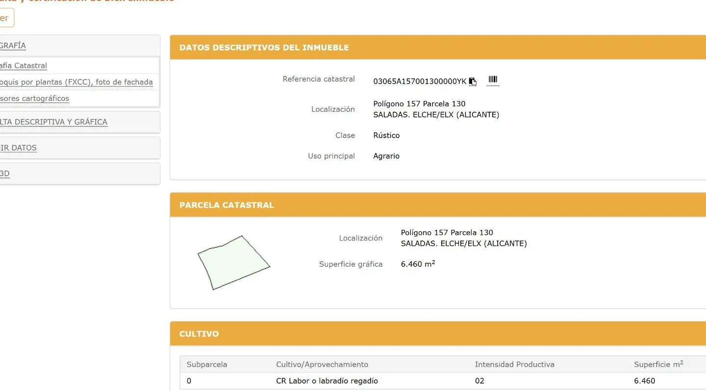 Land In Elche Pedanias, Spain (6.460 M² Plot)
