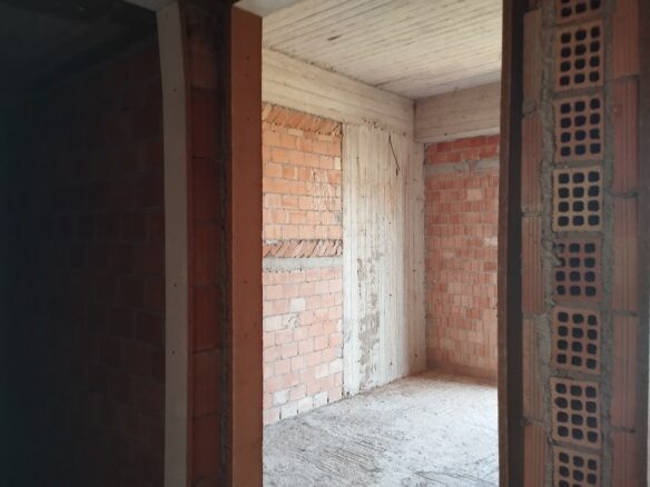 Building Of 3 Storeys With Unfinished State In Gargalianos, Messinien, South Peloponnese, Greece