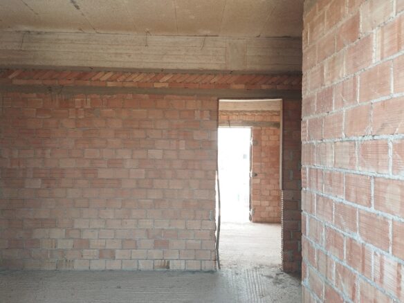 Building Of 3 Storeys With Unfinished State In Gargalianos, Messinien, South Peloponnese, Greece