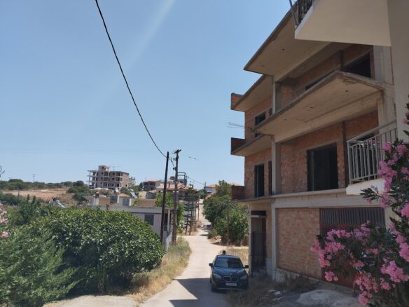 Building Of 3 Storeys With Unfinished State In Gargalianos, Messinien, South Peloponnese, Greece