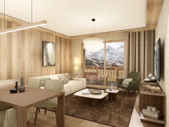 Penthouse Of 2 Bedrooms With Mountain Views In La Tania, Savoie