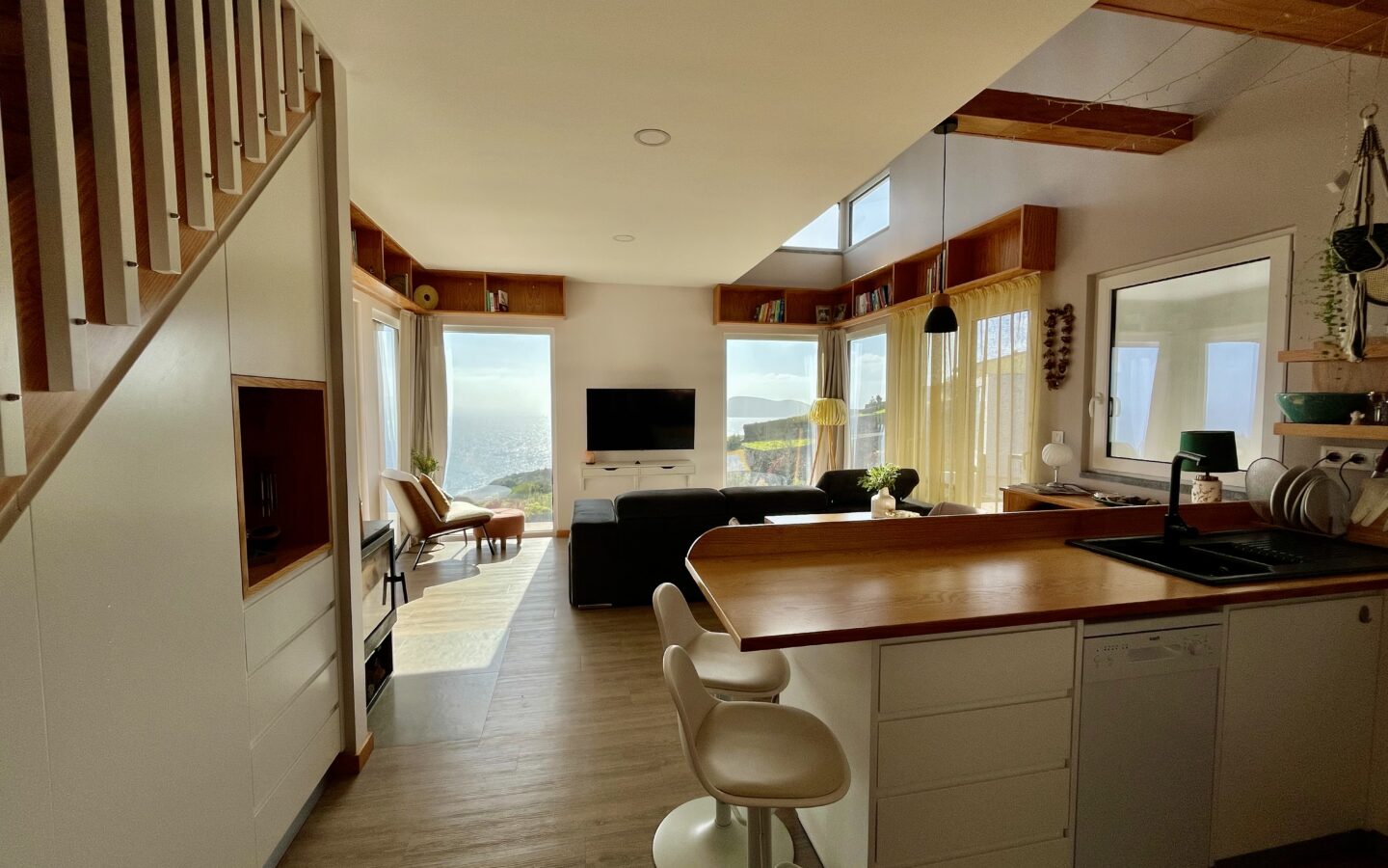 Turnkey, Southwest-facing Modern Home With Panoramic Ocean View Terceira Island, Azores; Fully Equipped
