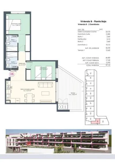 Apartment Of 121 M² In Benijofar, Spain