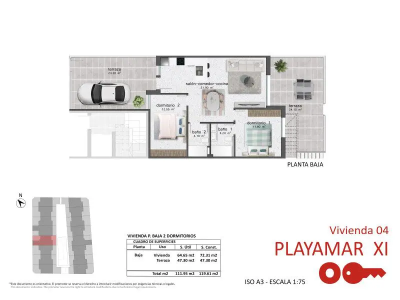 Apartment Of 118 M² In Pilar De La Horadada