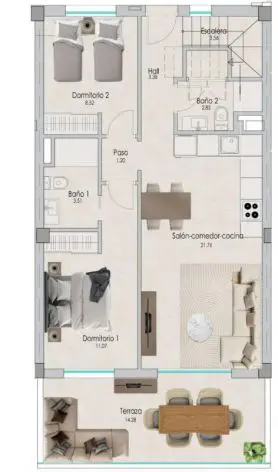 Apartment Of 91 M² In Santa Pola, Spain