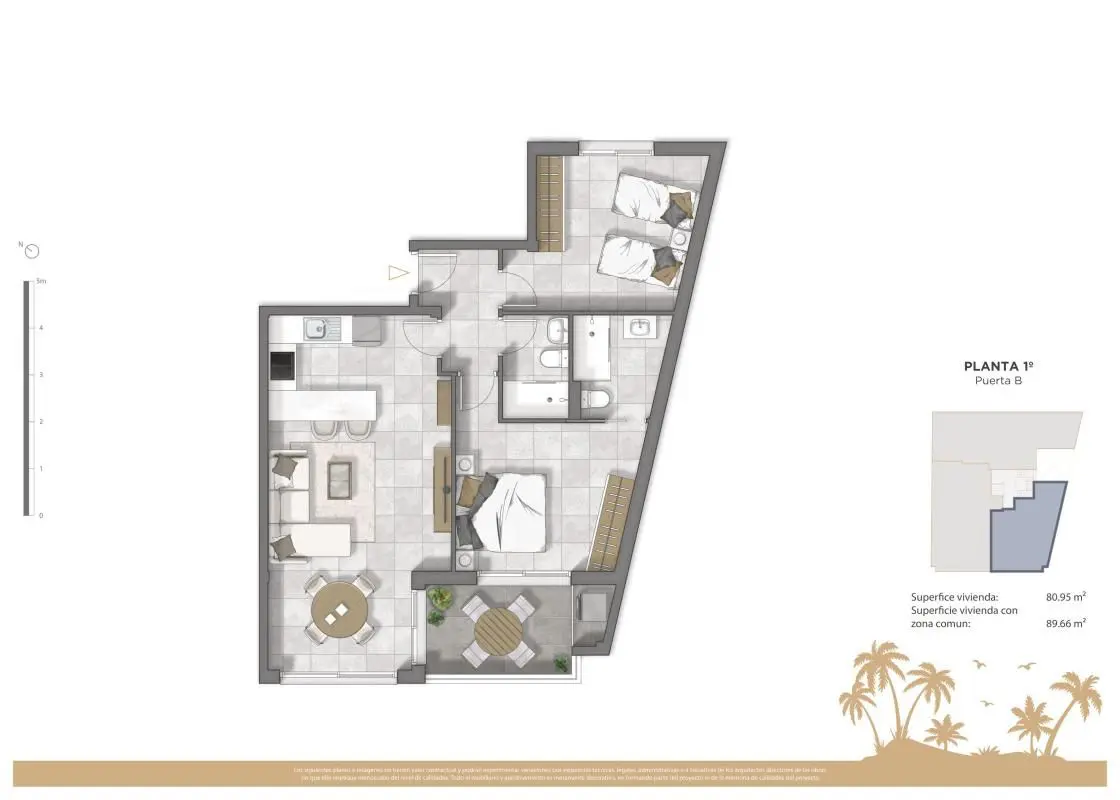 Apartment Of 89 M² In Guardamar Del Segura