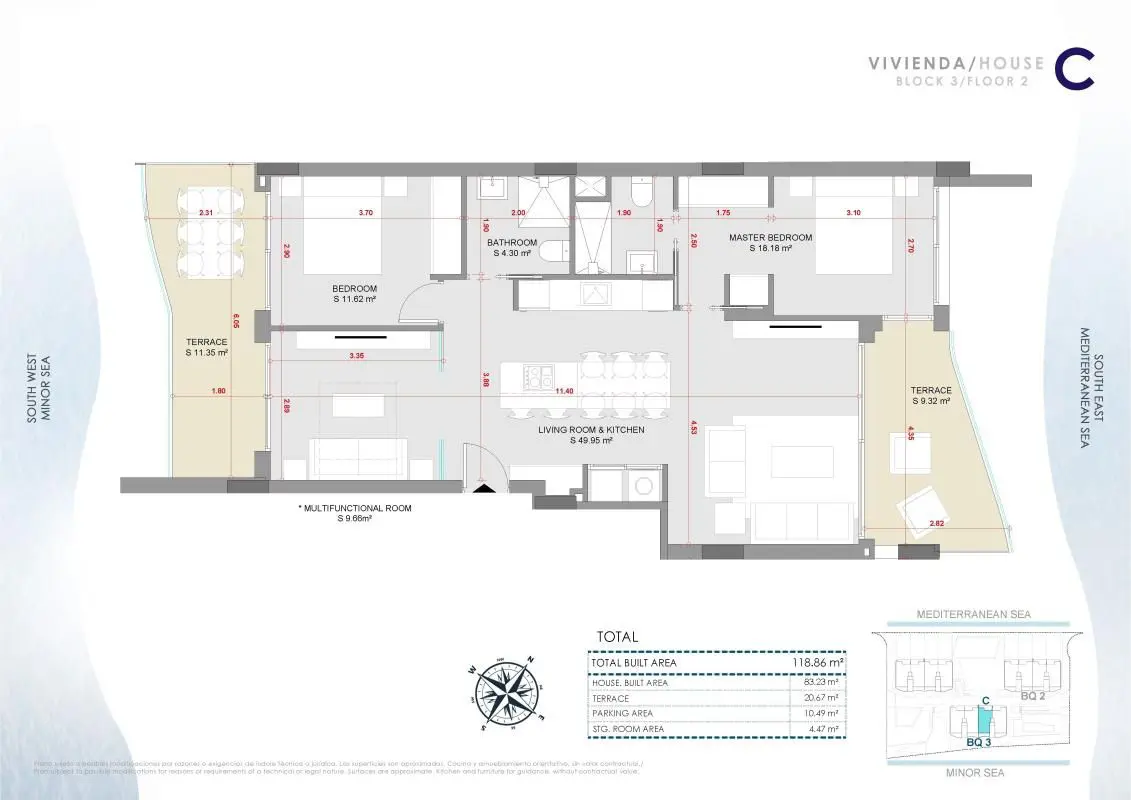 Apartment Of 220 M² In La Manga Del Mar Menor, Spain