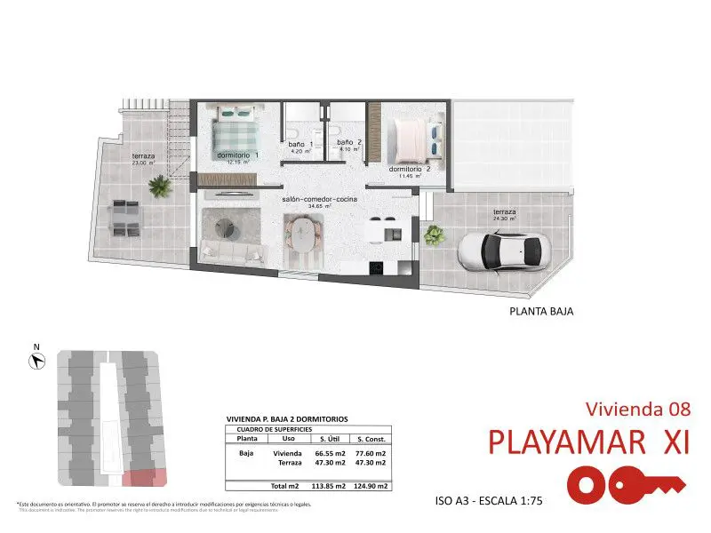 Apartment Of 118 M² In Pilar De La Horadada