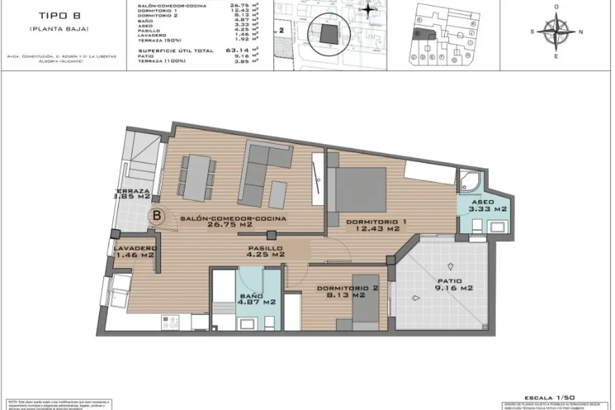 Apartment Of 60 M² In Algorfa, Spain