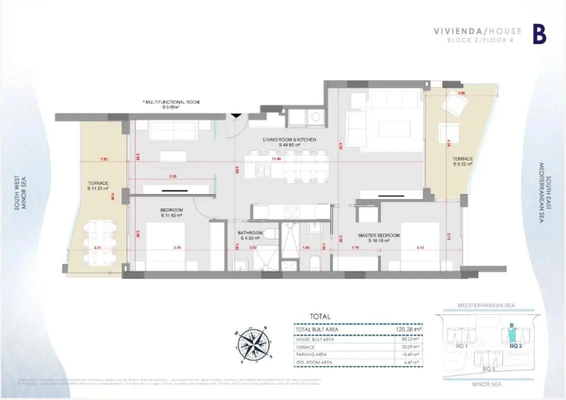 Apartment Of 229 M² In La Manga Del Mar Menor, Spain